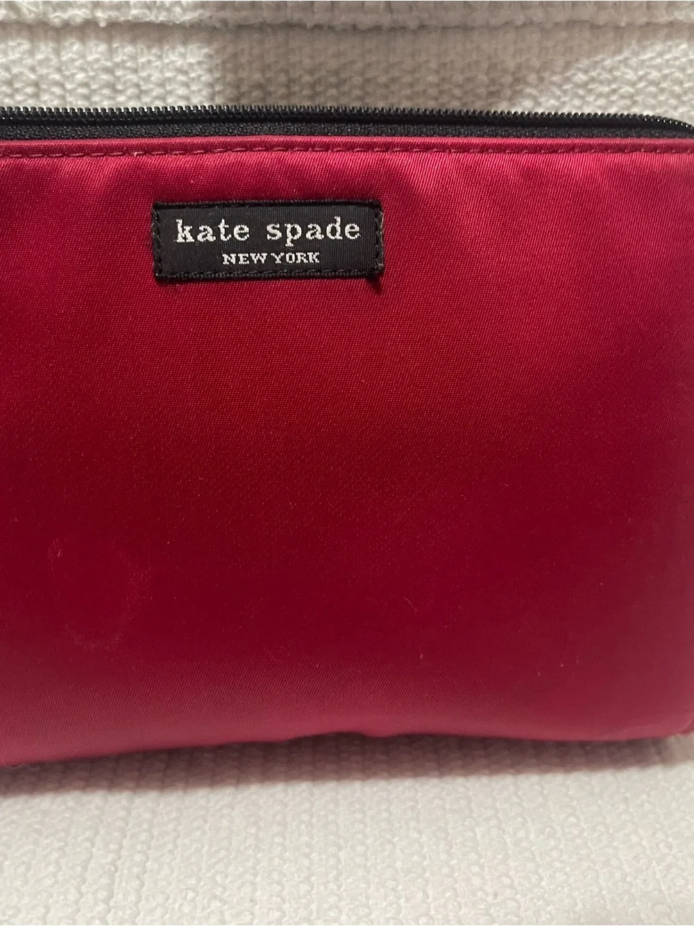 kate spade Red Nylon Cosmetic Pouch